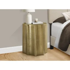 Monarch Accent table - 22"h / iron metal end table -