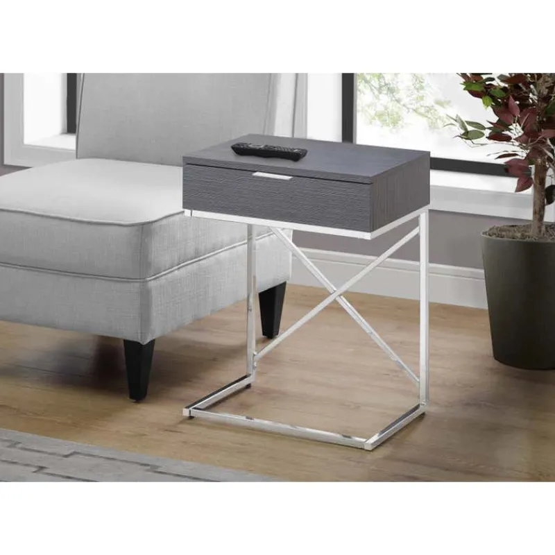 Monarch Accent table - 24"h / / chrome metal -