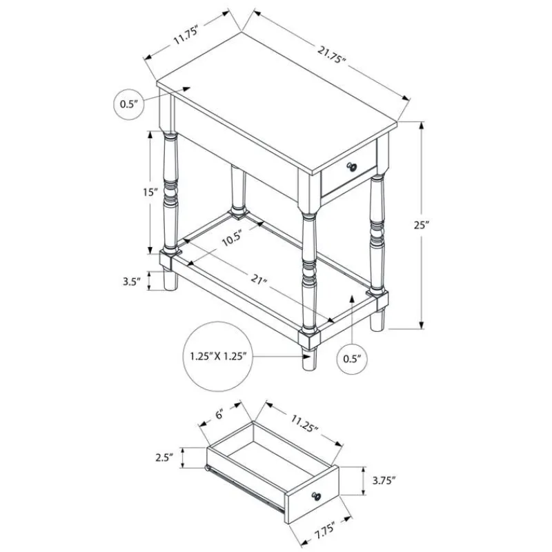 Monarch Accent table - 24"h -