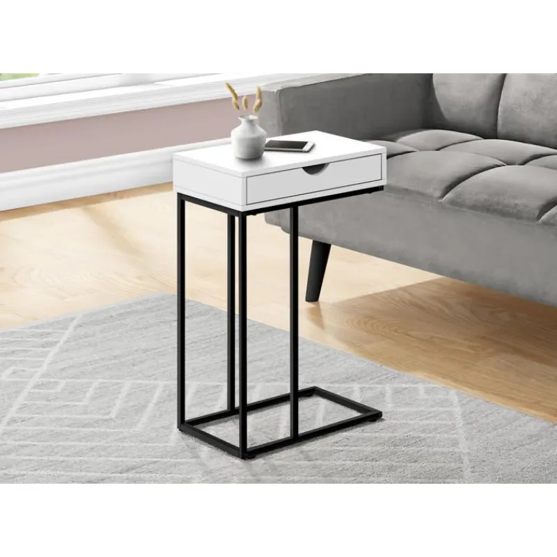 Monarch Accent table - 25"h / / black metal -