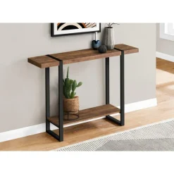 Monarch Accent table - 48"l / reclaimed wood-look / black -