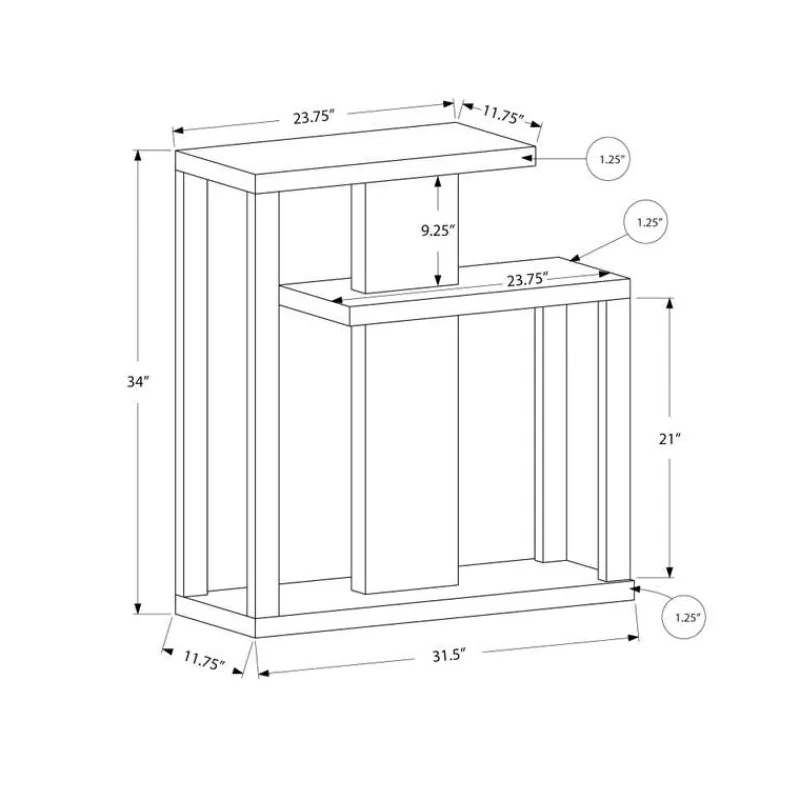 Monarch Accent table - 32"l / hall console -