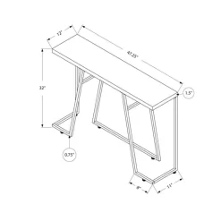 Monarch Accent table - 48"l / / chrome metal -