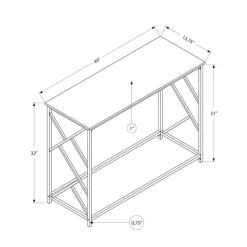 Monarch Accent table - 44"l / / black metal hall console -