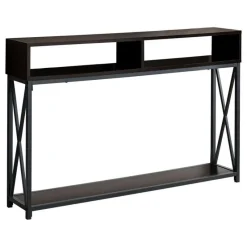Monarch Accent table - 48"l / / black metal hall console -