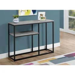 Monarch Accent table - 42"l / / black metal hall console -
