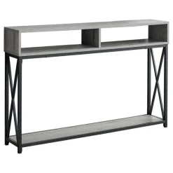 Monarch Accent table - 48"l / / black metal hall console -