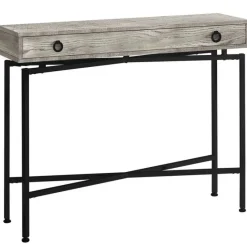 Monarch Accent table - 42"l / reclaimed wood / black console -