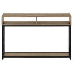 Monarch Accent table - 48"l / taupe / black metal hall console -