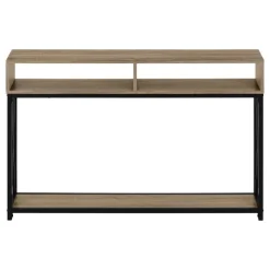 Monarch Accent table - 48"l / taupe / black metal hall console -