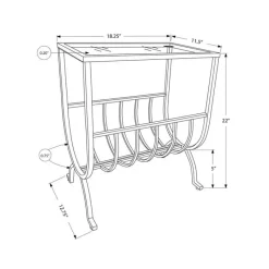 Monarch Accent table - stardust metal with tempered glass -