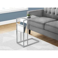 Monarch Accent table - / chrome metal with a magazine rack -