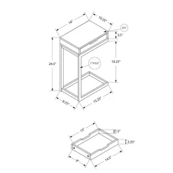 Monarch Accent table - / metal with a drawer -