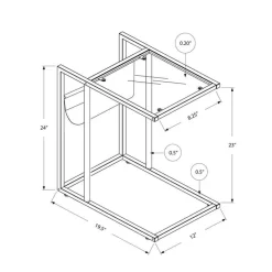 Monarch Accent table - / metal with a magazine rack -