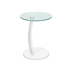 Monarch Accent table - bentwood with tempered glass -