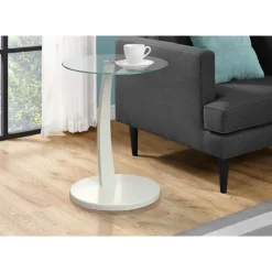 Monarch Accent table - bentwood with tempered glass -