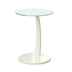 Monarch Accent table - bentwood with tempered glass -