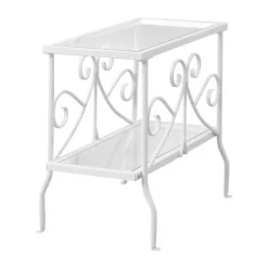 Monarch Accent table - metal with tempered glass -