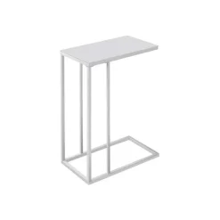 Monarch Accent table - metal with frosted tempered glass -