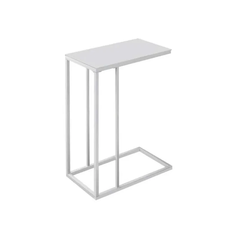 Monarch Accent table - metal with frosted tempered glass -