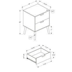 Monarch Accent table 24"h with storage -