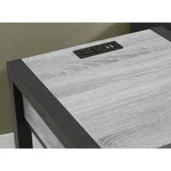 Monarch Accent Table with Storage, Power Outlet, and USB Ports -