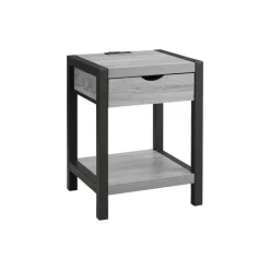Monarch Accent Table with Storage, Power Outlet, and USB Ports -