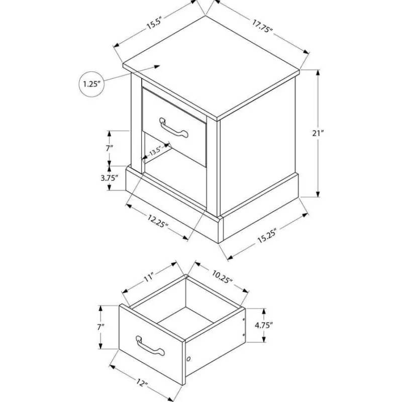 Monarch Accent Table with Storage -
