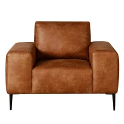 Armchair with Deep Seat and Square Armrests