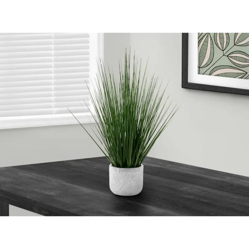 Monarch Artificial plant - 21"h / indoor grass in cement 4" pot