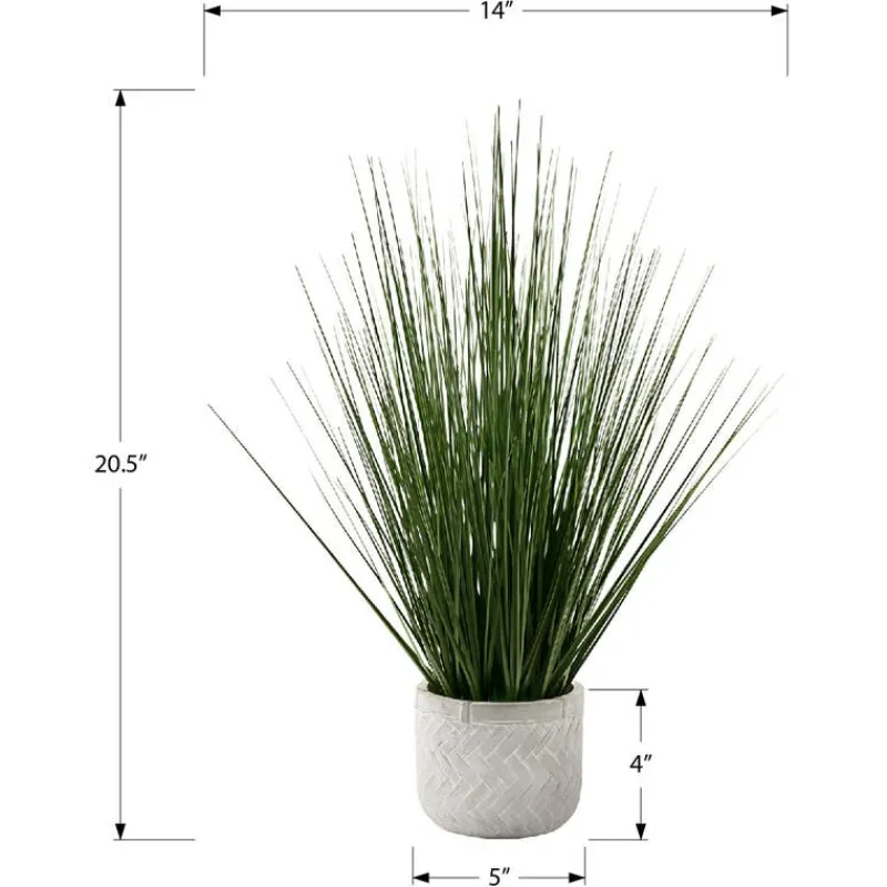 Monarch Artificial plant - 21"h / indoor grass in cement 4" pot
