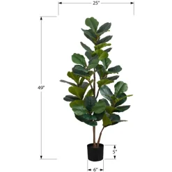 Monarch Artificial plant - 49"h / indoor fiddle tree in a 5" pot