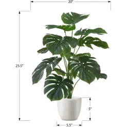 Monarch Artificial plant - 24"h / indoor monstera in a 5" pot