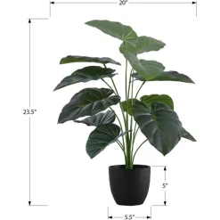 Monarch Artificial plant - 24"h / indoor alocasia in a 5" pot