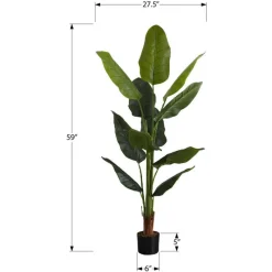 Monarch Artificial plant - 59"h / indoor strelitzia in a 5" pot