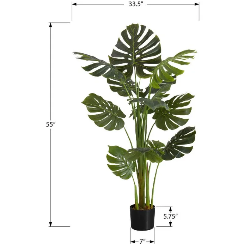 Monarch Artificial plant - 55"h / indoor monstera in a 6" pot