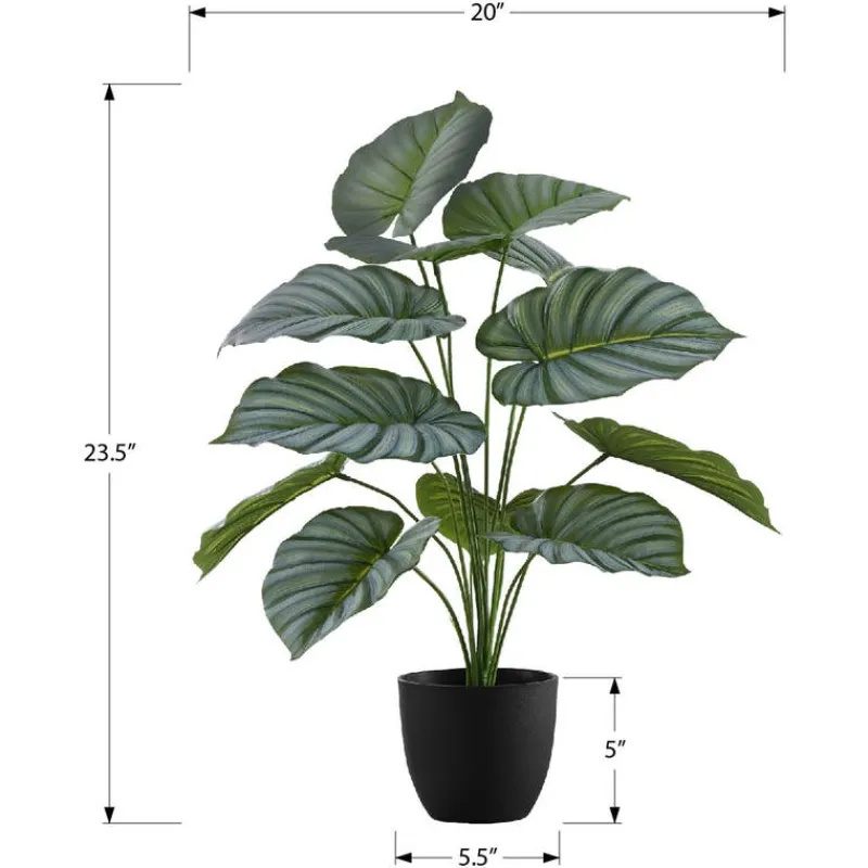 Monarch Artificial plant - 24"h / indoor calathea in a 5" pot