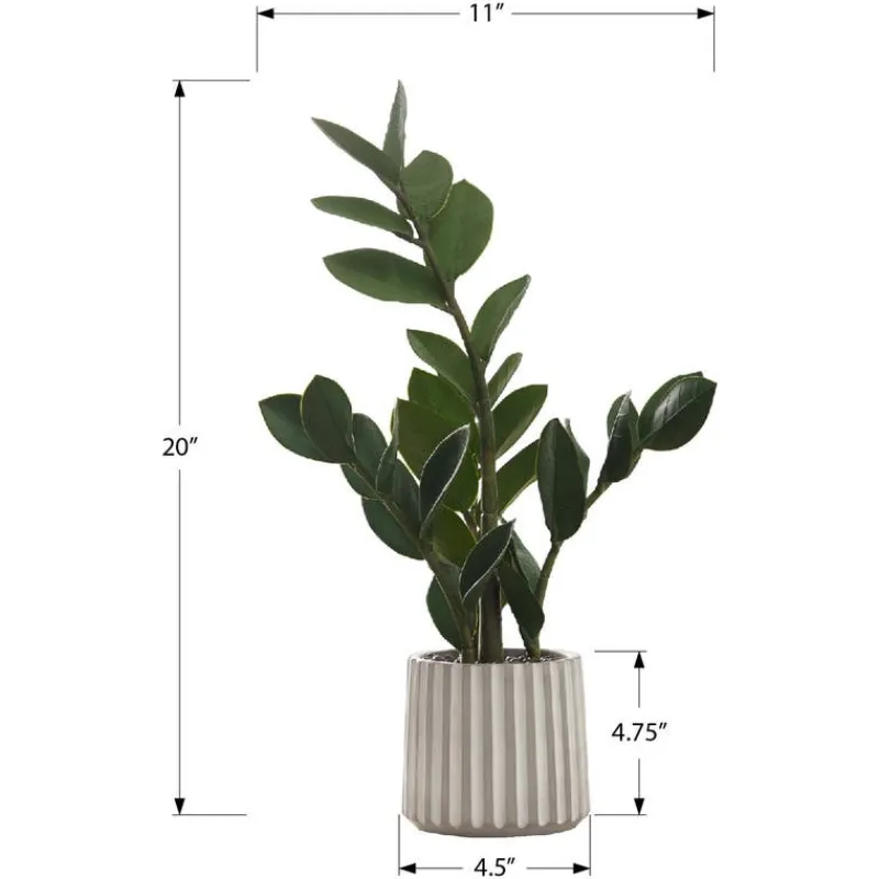 Monarch Artificial plant - 20"h / indoor zz in a 5" cement pot