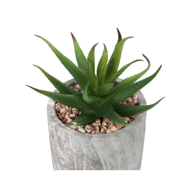 Monarch Artificial plant - 2pcs / 7"h succulent in 4" cement pot
