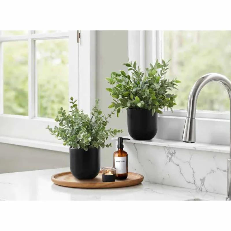 Monarch Artificial plant - 2pcs / 11"h eucalyptus/ grass / 5" pot