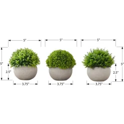 Monarch Artificial plant - 3pcs / 5"h grass in a 3" grey pot