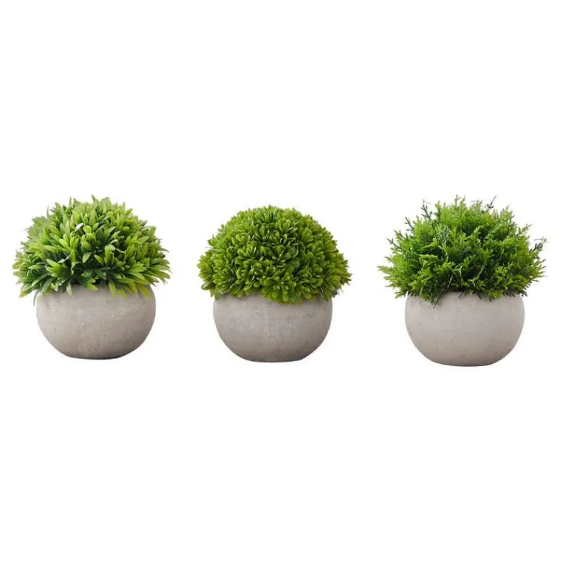 Monarch Artificial plant - 3pcs / 5"h grass in a 3" grey pot