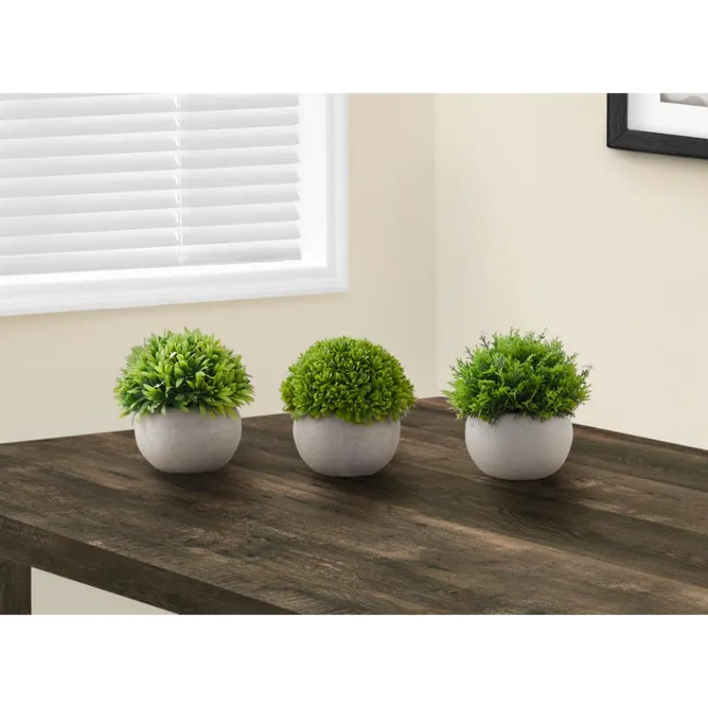 Monarch Artificial plant - 3pcs / 5"h grass in a 3" grey pot