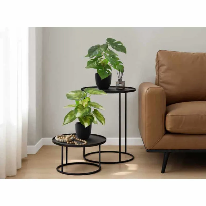 Monarch Artificial plant - 2pcs / 13"h monstera/calathea/ 4" pot