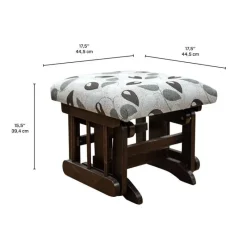 Ball-Bearing Gliding Footrest - Patterned Fabric