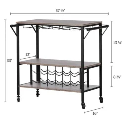 Meubles South Shore Bar Cart With Bottle Storage - South Shore