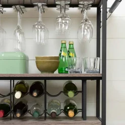 Meubles South Shore Bar Cart With Bottle Storage - South Shore