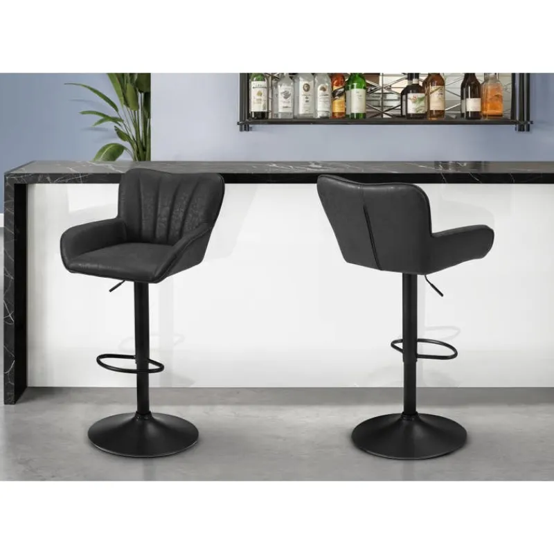 Monarch Bar Stools (Set of 2) Leather Look