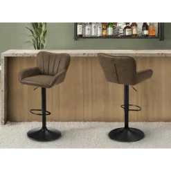 Monarch Bar Stools (Set of 2) Leather Look