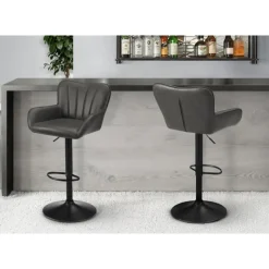 Monarch Bar Stools (Set of 2) Leather Look